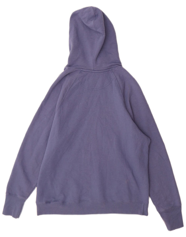 Champion Pull à capuche graphique pour femme UK 16 Large Bleu Coton