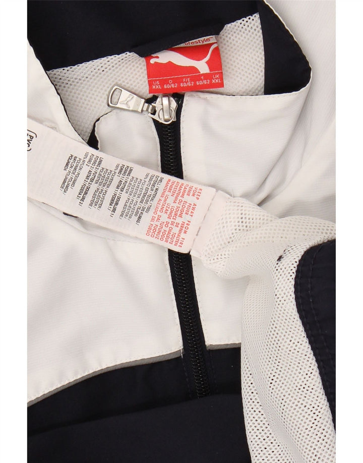 PUMA Veste de survêtement graphique pour homme 2XL Bleu marine Colorblock Polyester