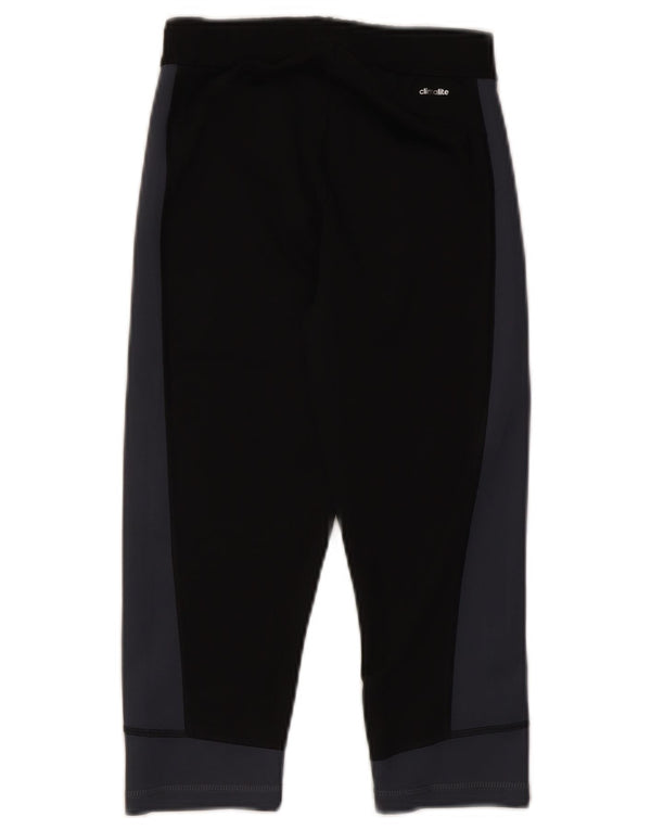 Adidas Legging Capri Femme UK 8/10 Petit Noir Colorblock Polyester