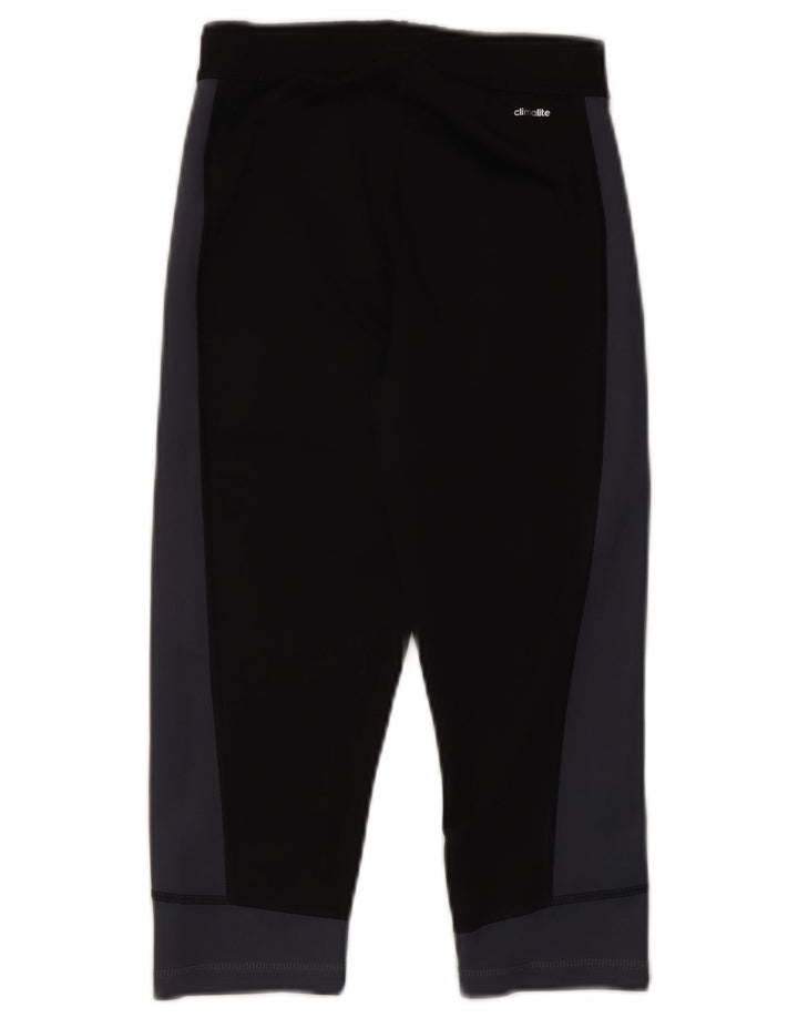 Adidas Legging Capri Femme UK 8/10 Petit Noir Colorblock Polyester