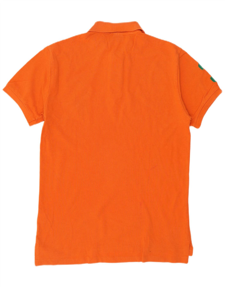 POLO RALPH LAUREN Polo Graphique Coupe Slim Homme Orange Moyen Coton