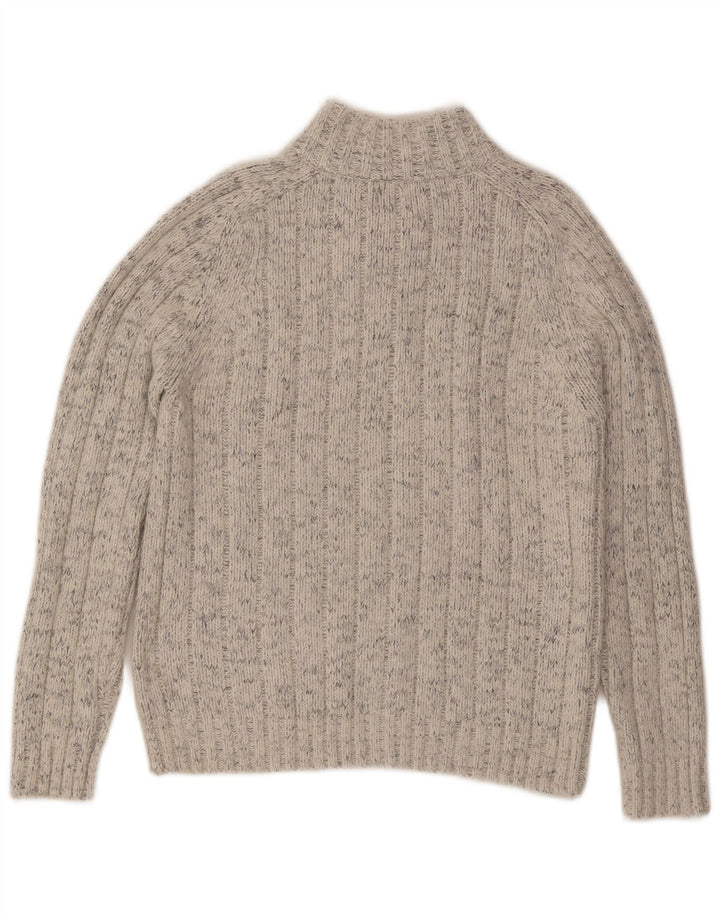 Marks & Spencer Pull col zippé pour homme en acrylique moucheté beige moyen