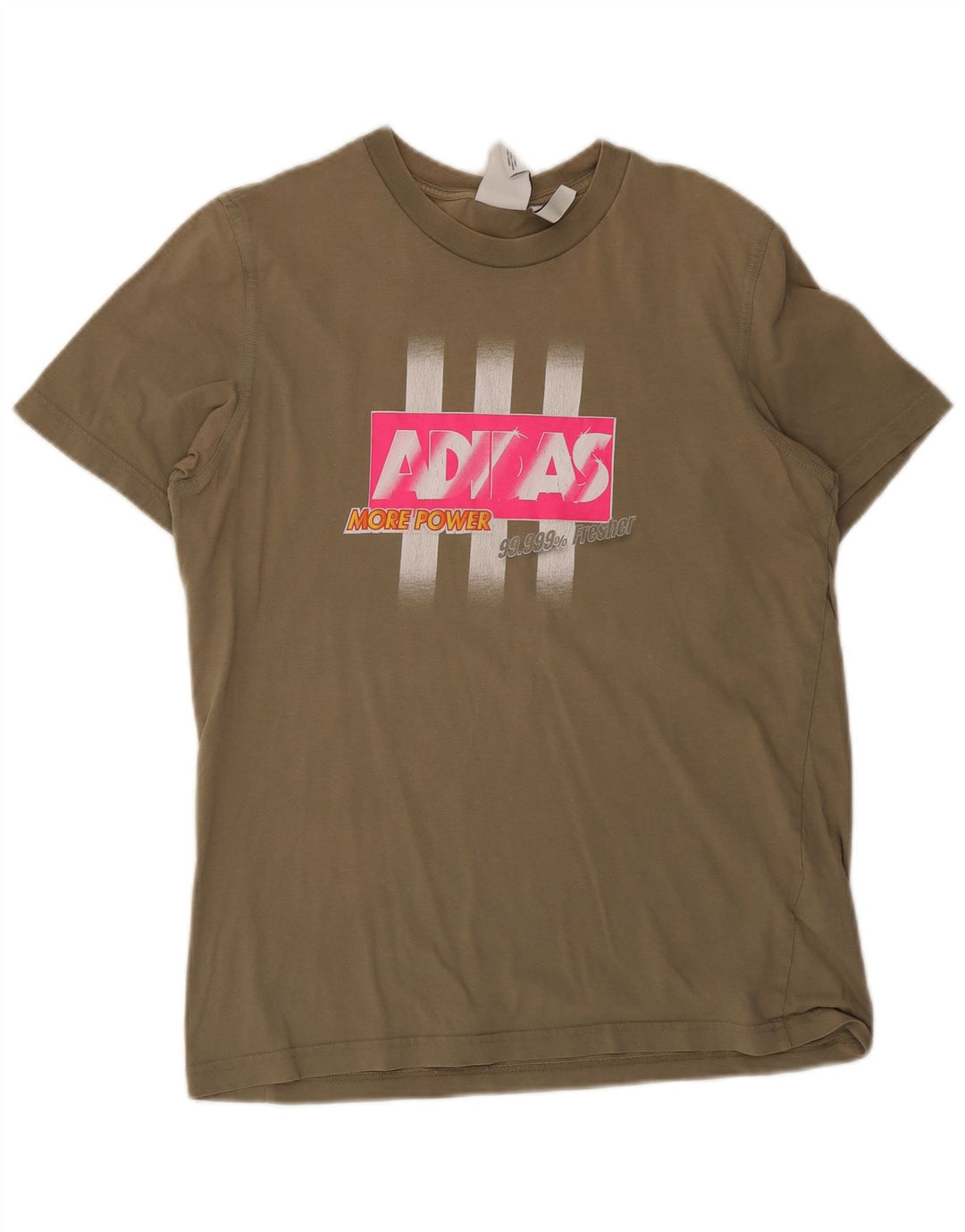Adidas T-Shirt Graphique Homme Kaki Moyen Coton