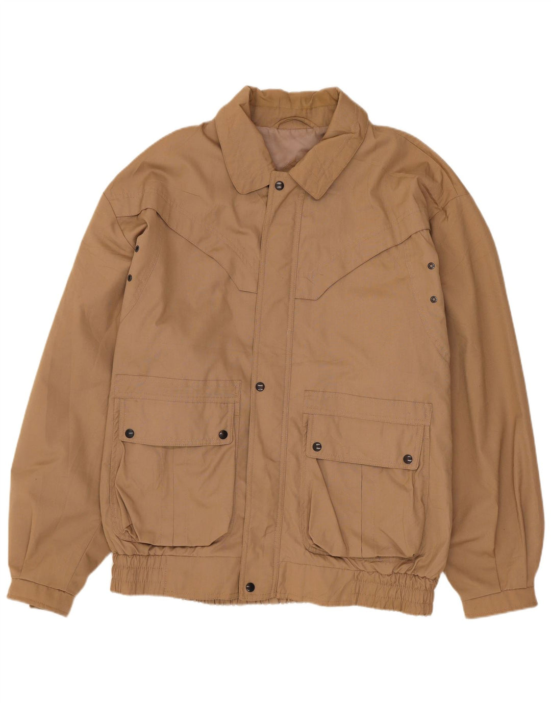 vintage Mens Oversize Bomber Jacket EU 50 Grand Coton Brun