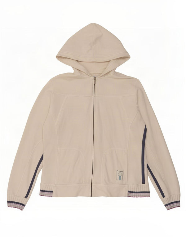 Champion Pull à capuche zippé Easy Fit pour femme UK 14 Grand coton blanc