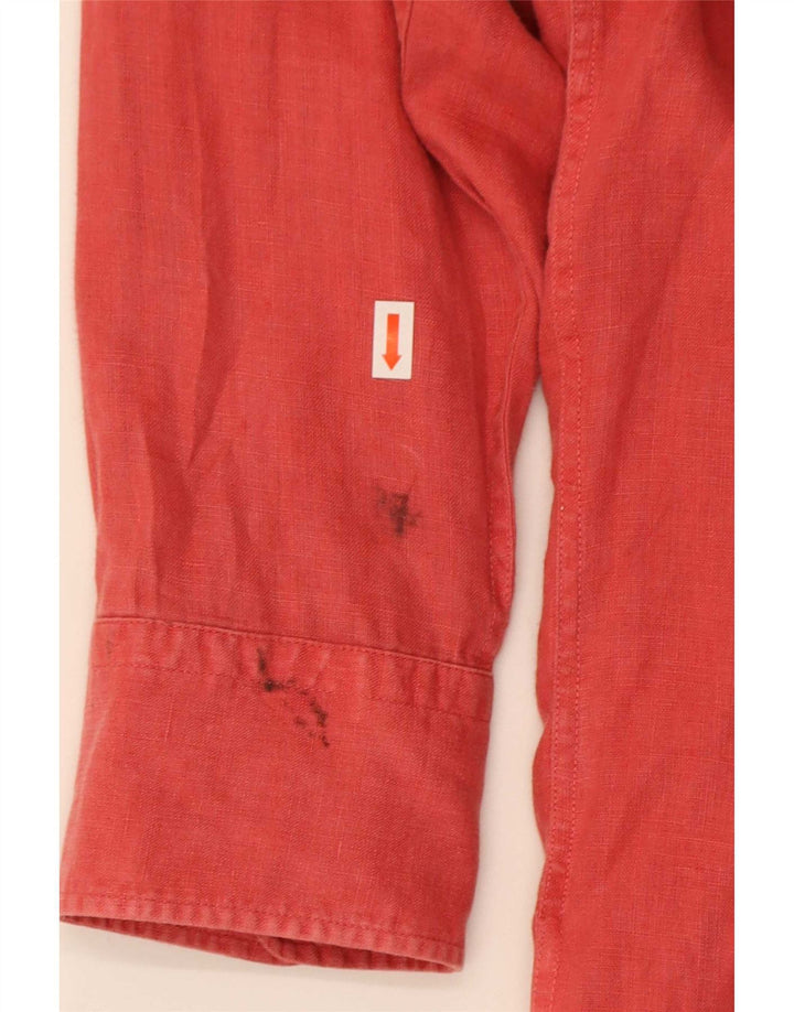 Hugo Boss Chemise Slim Fit XL Lin Rouge