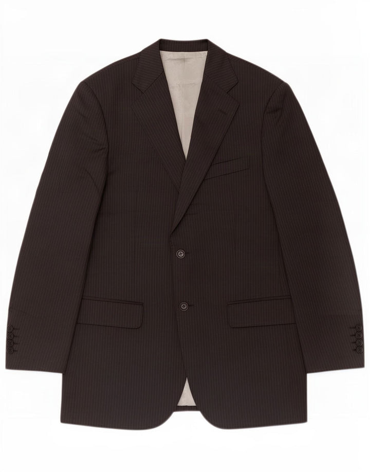 Marks & Spencer Veste blazer à 2 boutons pour homme UK 38 Medium Black Pinstripe
