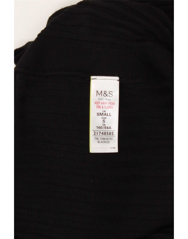 Marks & Spencer Pull cardigan ouvert long pour femme UK 10 Small Noir