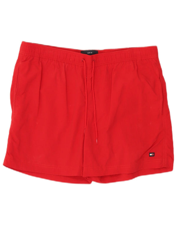 Tommy Hilfiger Short de Bain Slim Fit Homme Rouge Polyamide