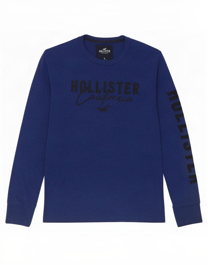 Hollister Haut graphique à manches longues pour homme Bleu marine moyen moucheté