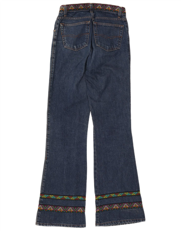 ESISTO Jean Bootcut Femme IT 44 Moyen W30 L34 Bleu Géométrique Coton