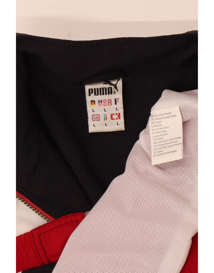 Puma Veste de Survêtement Homme Large Rouge Colorblock Polyamide