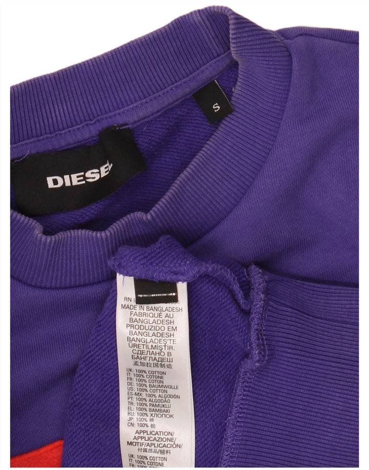 Diesel Sweat-shirt graphique pour homme avec petit logo en coton violet
