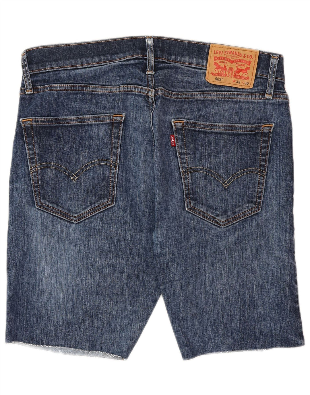 LEVI'S Short en Jean 502 W33 Homme Bleu Moyen Coton