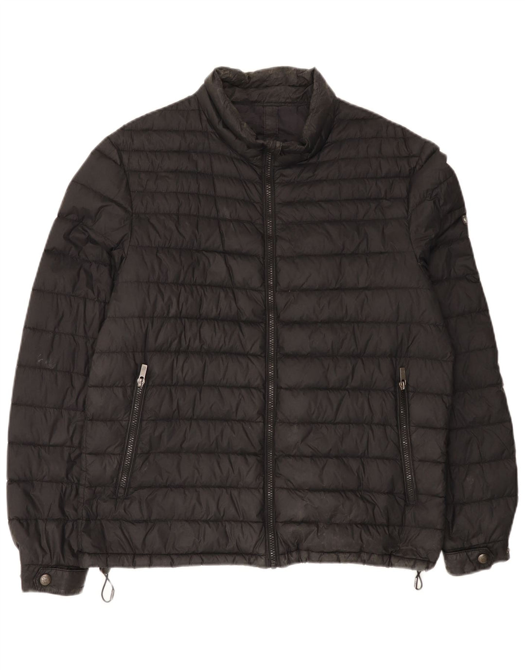 Massimo Dutti Veste matelassée pour homme UK 40 Large Noir Nylon