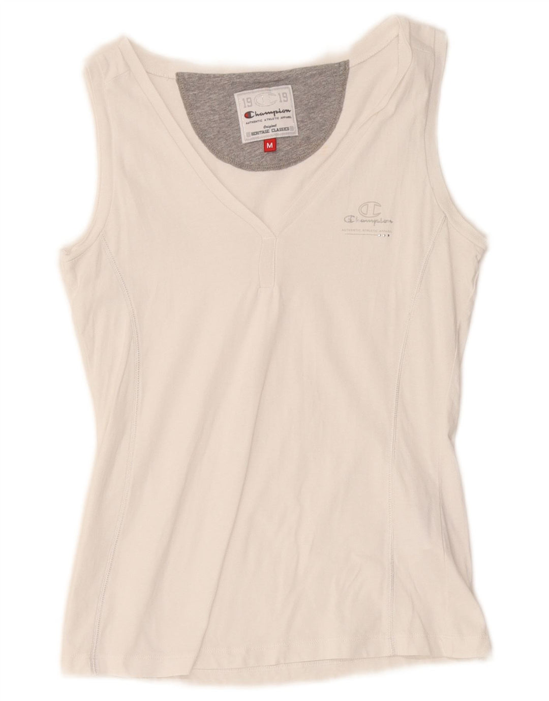 Champion Womens Heritage Classics Débardeur UK 12 Moyen Blanc Coton