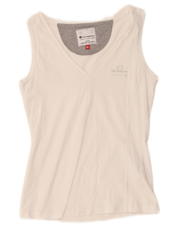 Champion Womens Heritage Classics Débardeur UK 12 Moyen Blanc Coton