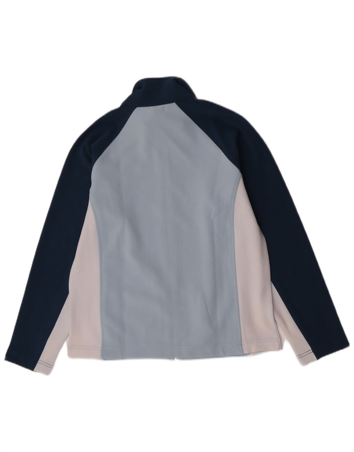 Kappa Veste de survêtement pour femme UK 16 Large Bleu Colorblock Polyester