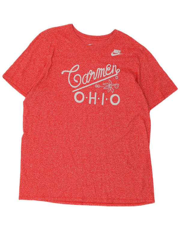 Nike Ohio T-shirt graphique coupe régulière pour homme Rouge 2XL Coton