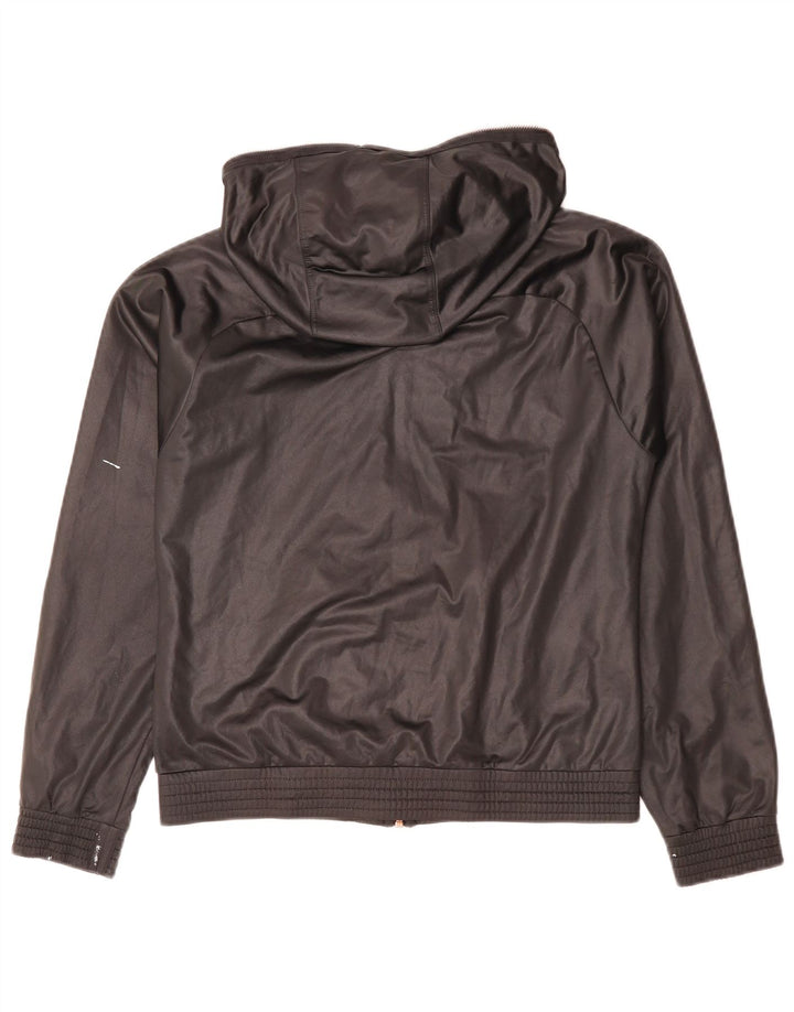 ADIDAS Veste de pluie à capuche pour femme UK 10 Small Noir Polyester