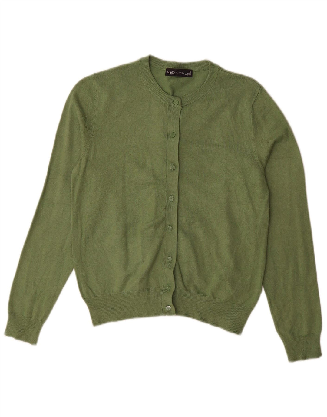 Marks & Spencer Cardigan pour femme en viscose vert moyen UK 42
