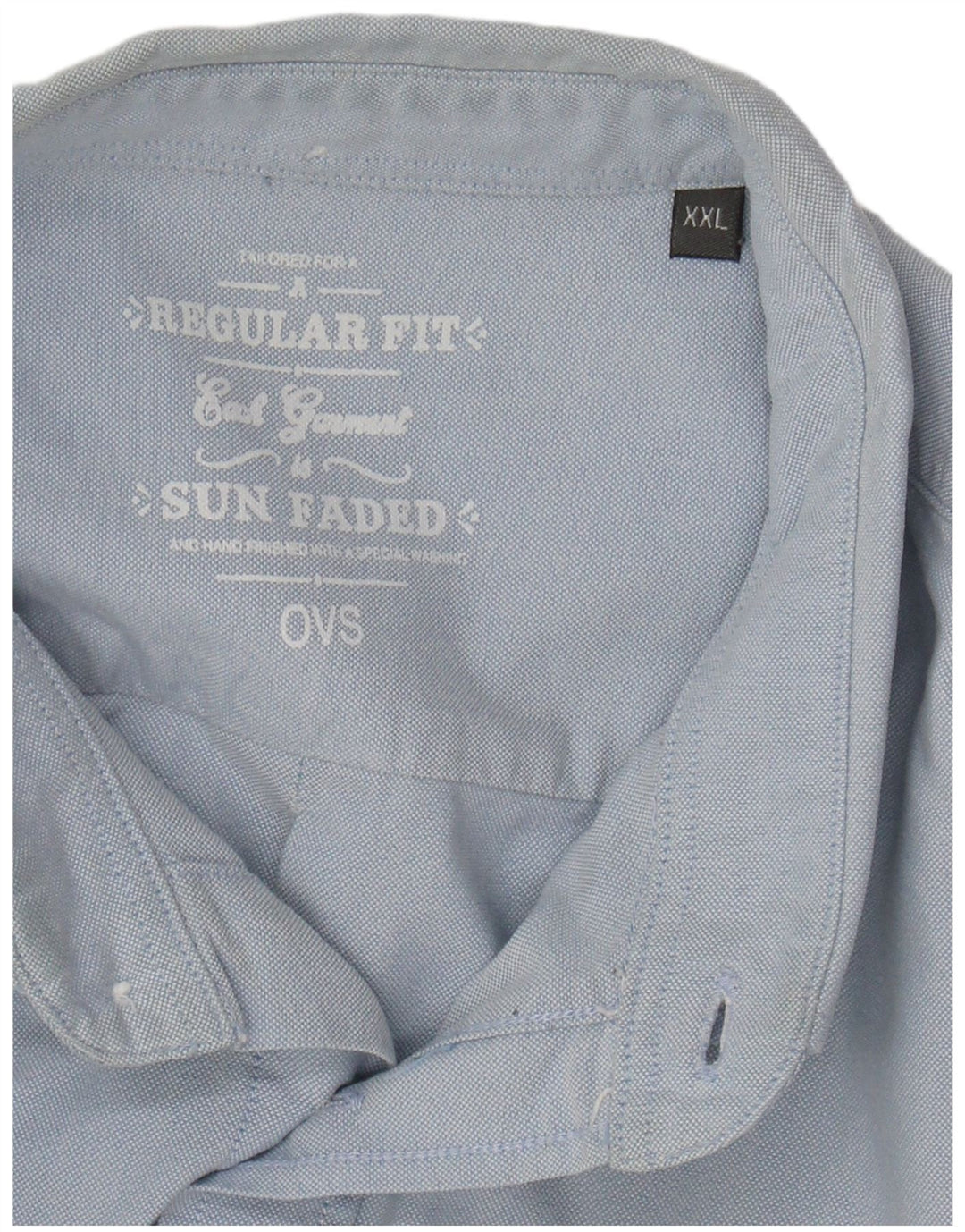 OVS Chemise coupe classique délavée par le soleil pour homme 2XL Bleu