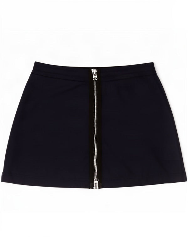 Mini Jupe Femme Zara Medium W28 Bleu Marine Polyamide