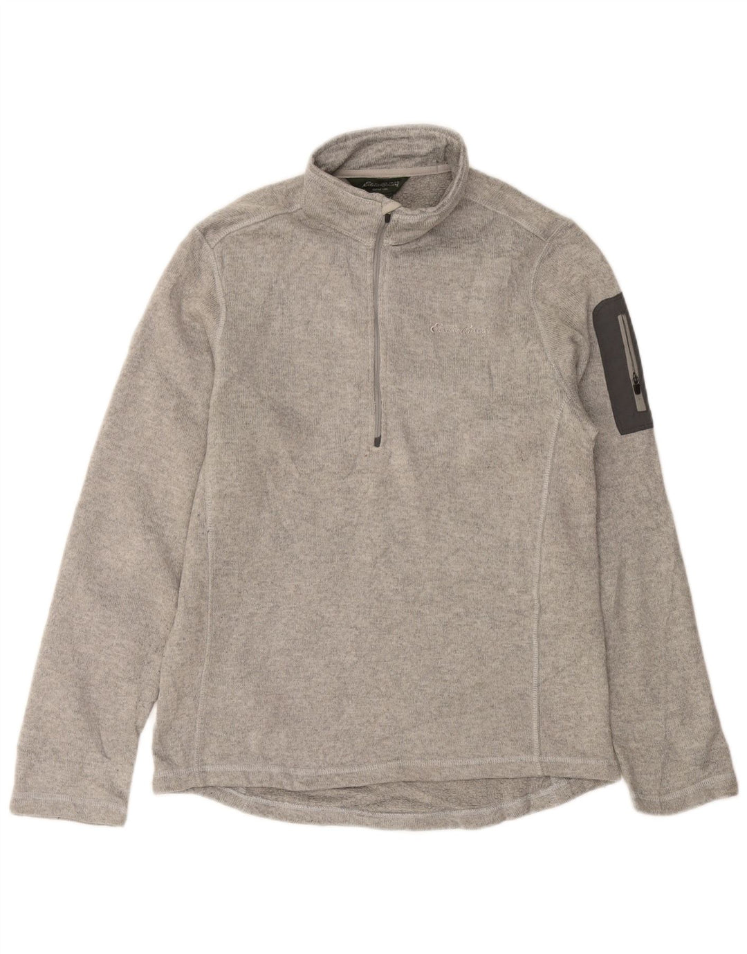 Eddie Bauer Sweat-shirt à col zippé pour homme Gris moyen moucheté