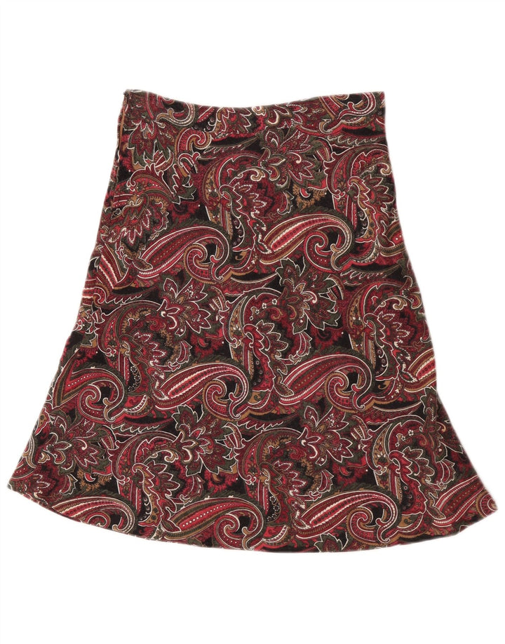 vintage Femme Jupe A-Line W25 Petit Paisley Multicolore
