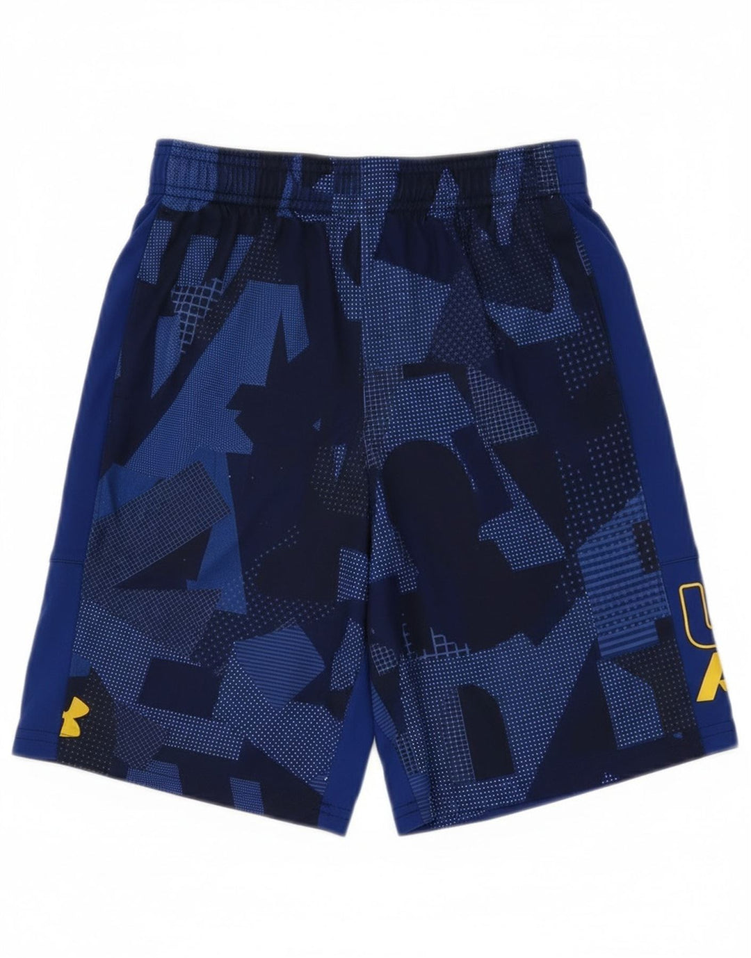 Under Armour Short de Sport Graphique Garçon 9-10 Ans Bleu Moyen Géométrique