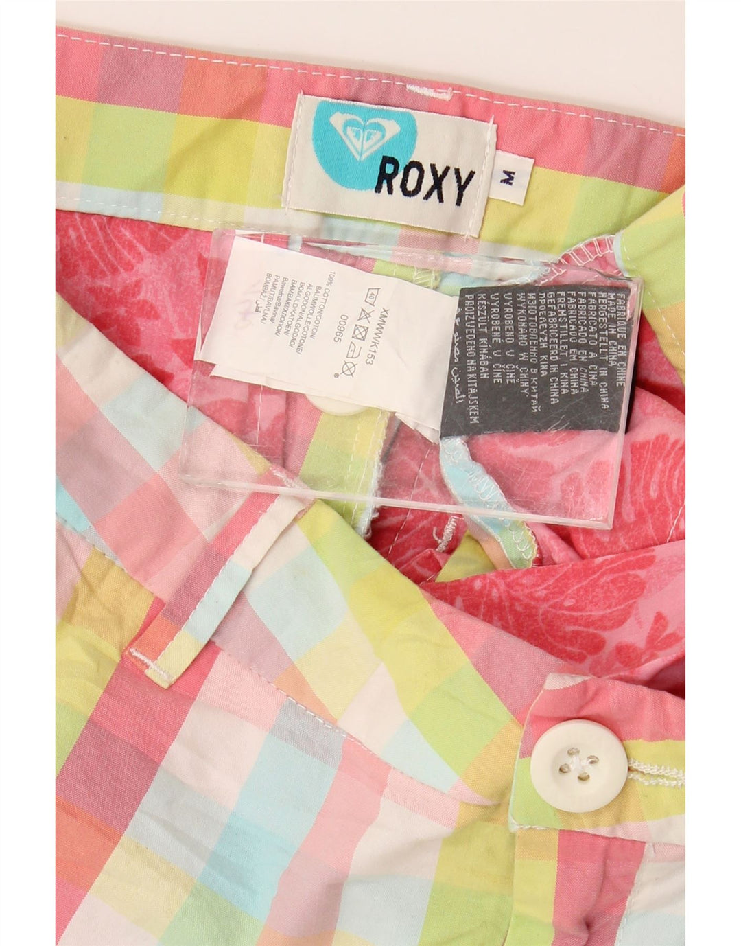Roxy Hot Pants Femme Medium W30 Coton Vichy Multicolore