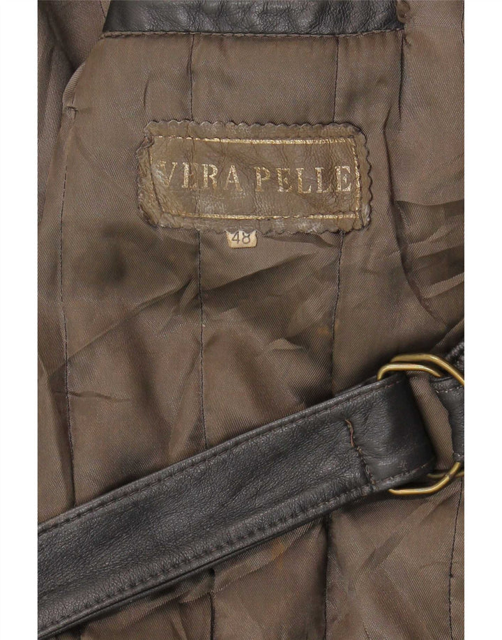 veste en cuir homme vintage IT 48 Medium Noir