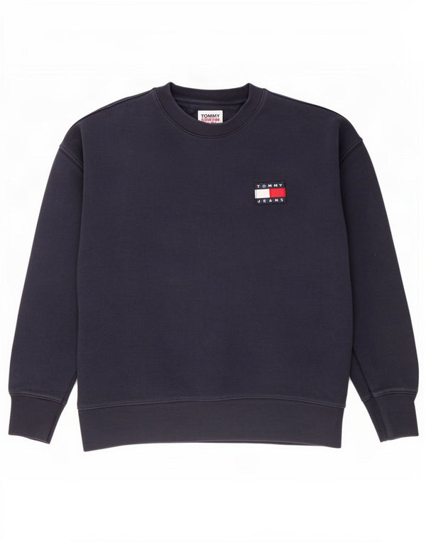 Tommy Hilfiger Mens Sweatshirt Jumper Medium Navy Blue Cotton
