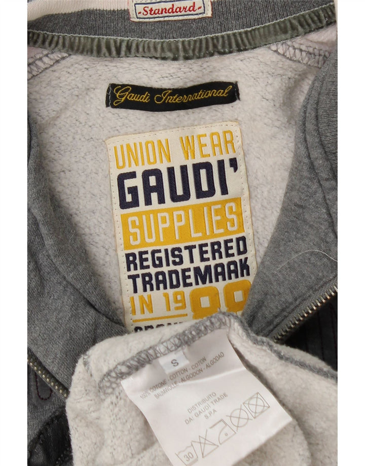 Gaudi Femmes Graphique Survêtement Top Veste UK 10 Petit Gris Colorblock