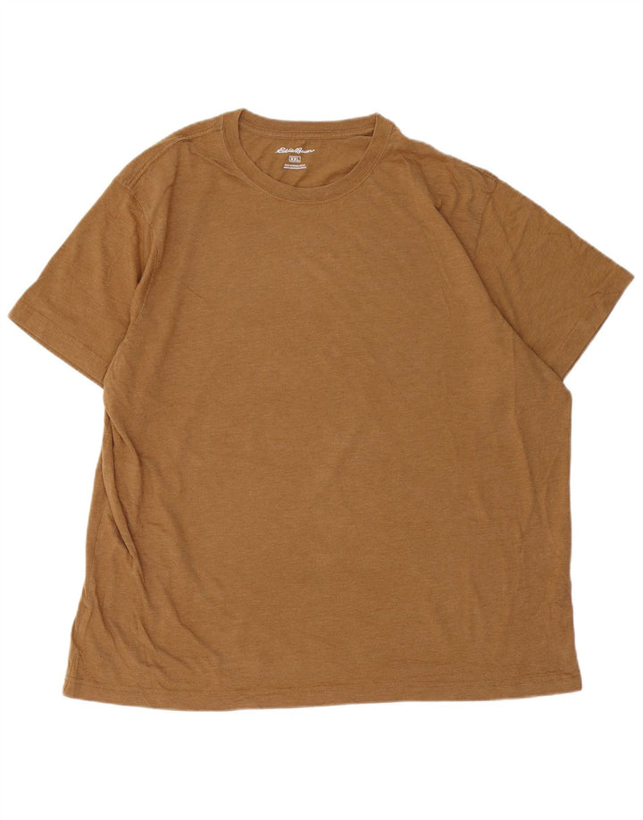 EDDIE BAUER T-Shirt Homme Top 2XL Marron Coton