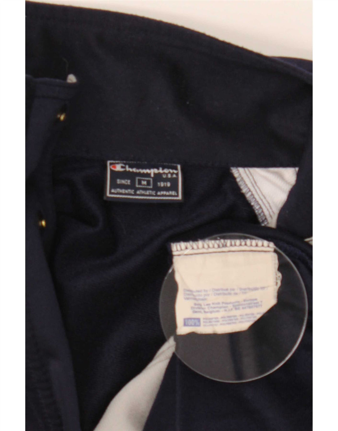 Champion Veste de Survêtement Homme Bleu Marine Moyen Polyester Colorblock