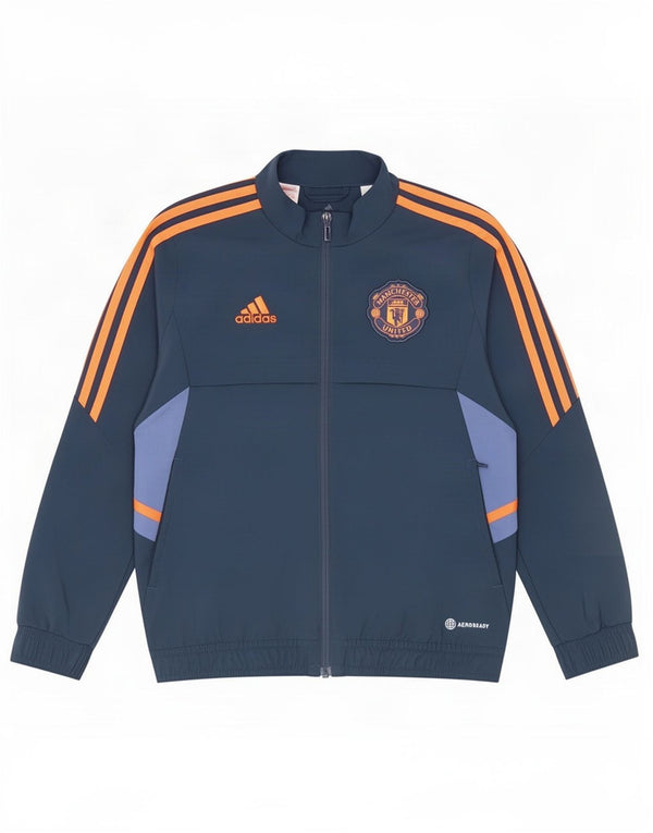 Adidas Veste de survêtement Manchester United pour garçon 9-10 ans Bleu marine