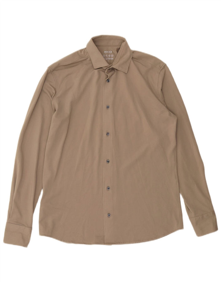 Boggi Chemise Homme Gris Moyen Coton