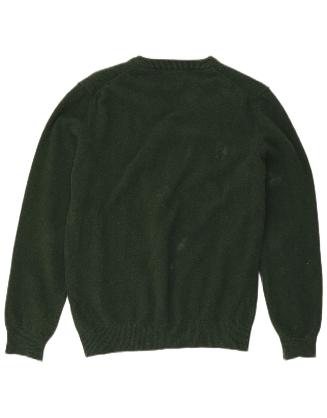 Gant Pull Col V Homme Vert Moyen Laine d'Agneau