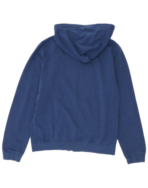 Nike Pull à capuche zippé pour femme UK 14 Bleu moyen Coton
