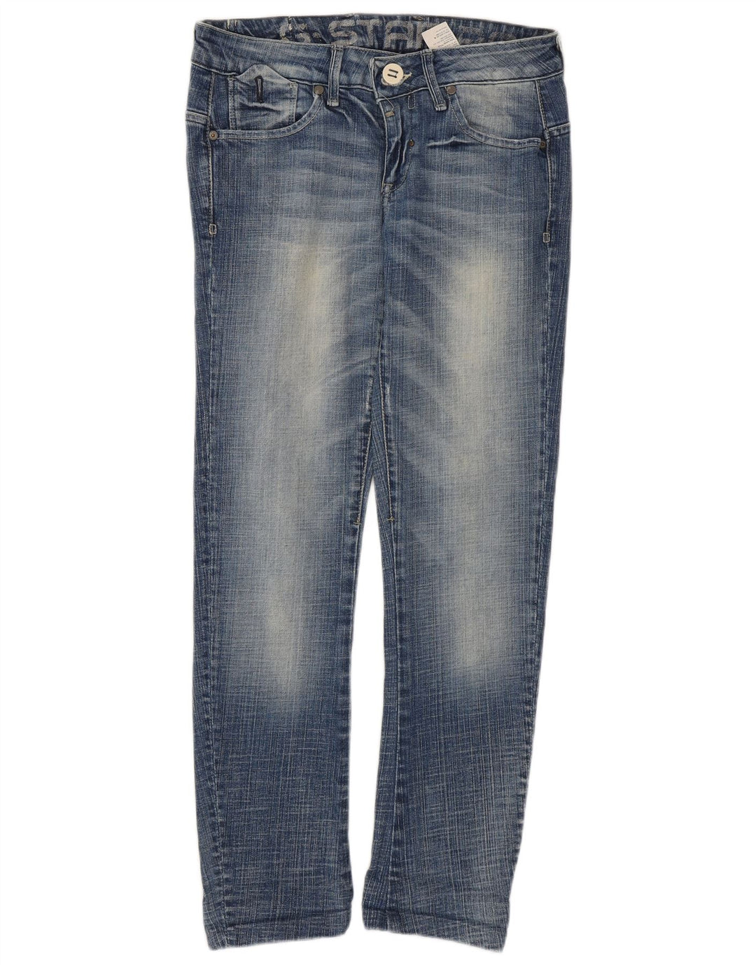 G-STAR Jean slim délavé à l'acide pour femme W28 L26 en coton bleu
