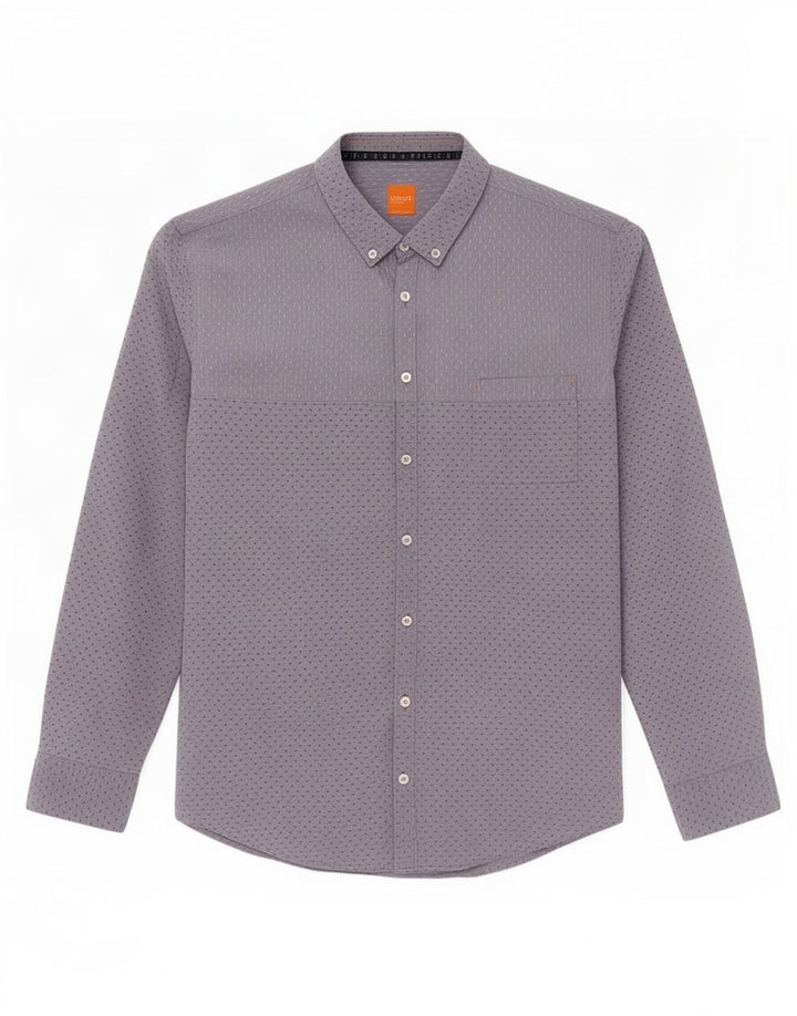 Hugo Boss Chemise Homme Large Gris Pois Coton