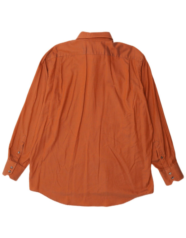 Lacoste Chemise Homme Taille 45 XL Orange Coton