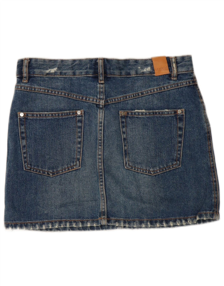 Zara Femme Mini Jupe En Jean Petit W26 Bleu