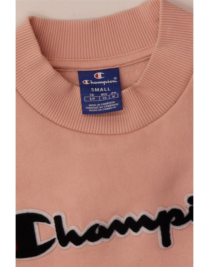 CHAMPION Sweat-shirt court graphique pour femme UK 10 Petit Rose