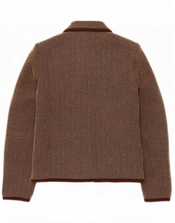 Marks & Spencer Veste blazer pour femme UK 10 Petit chevron marron