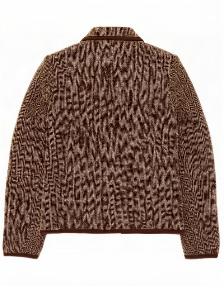 Marks & Spencer Veste blazer pour femme UK 10 Petit chevron marron