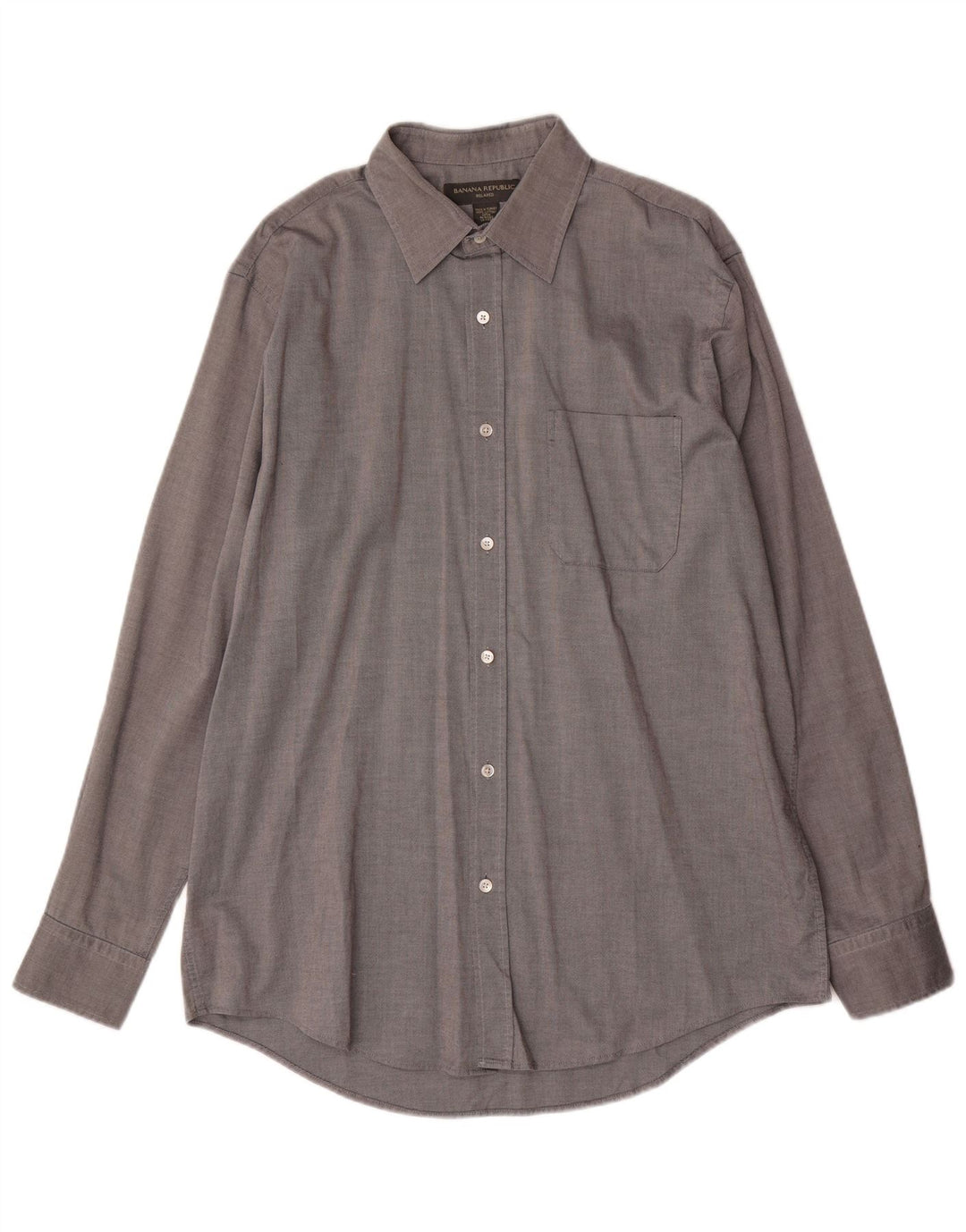 BANANA REPUBLIC Chemise coupe décontractée pour hommes, grand coton gris