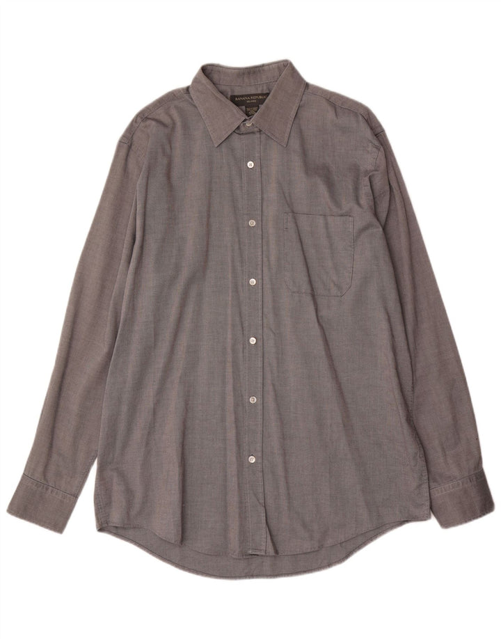 BANANA REPUBLIC Chemise coupe décontractée pour hommes, grand coton gris