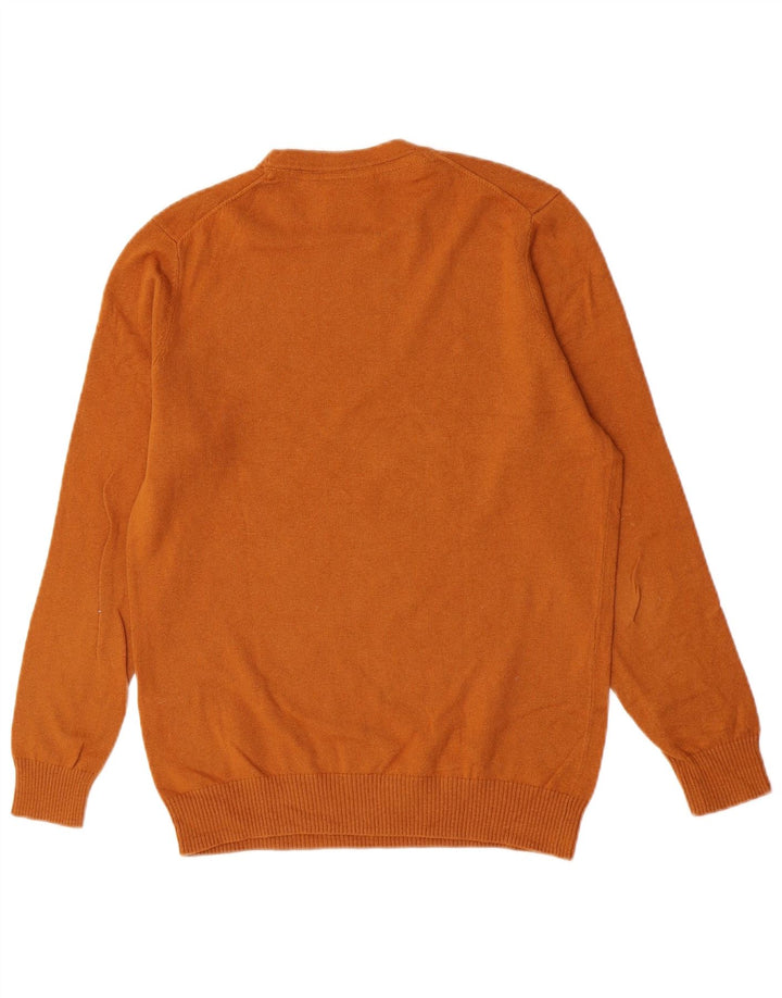 Lyle & Scott Pull Col Rond Homme Orange Moyen Coton
